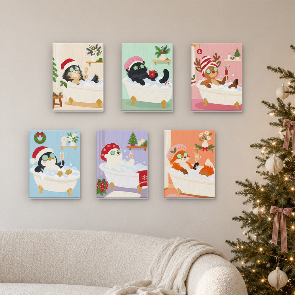 Christmas Spa Day Bubble Baths (Mini Paint by Numbers)