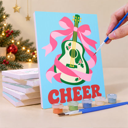 Ribbon-Wrapped Holiday Instruments (Mini Paint by Numbers)