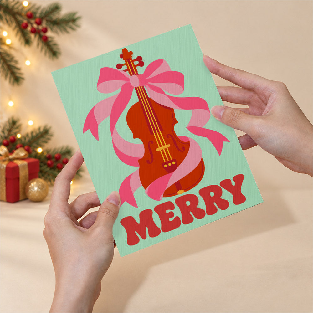 Ribbon-Wrapped Holiday Instruments (Mini Paint by Numbers)