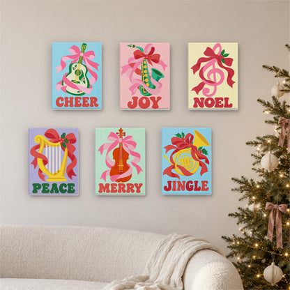 Ribbon-Wrapped Holiday Instruments (Mini Paint by Numbers)
