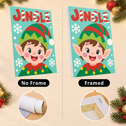 Big Letter Santa and Elf Faces (Mini Paint by Numbers)