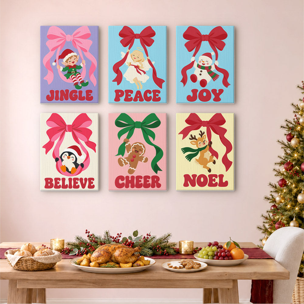 Swinging From Big Ribbon Bows (Mini Paint by Numbers)