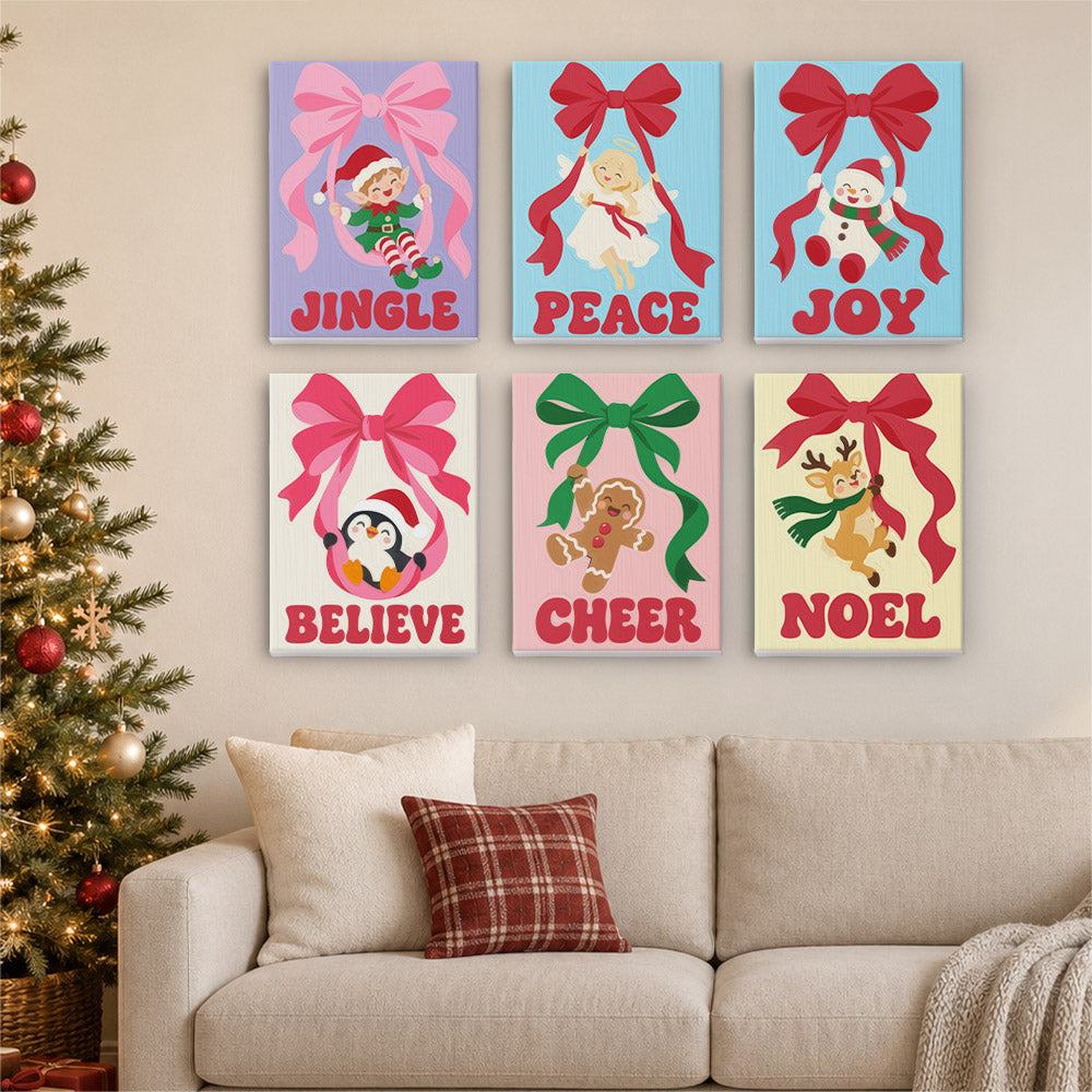 Swinging From Big Ribbon Bows (Mini Paint by Numbers)