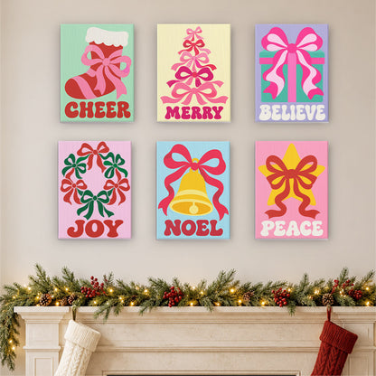Tree and Wreath Made of Bows (Mini Paint by Numbers)