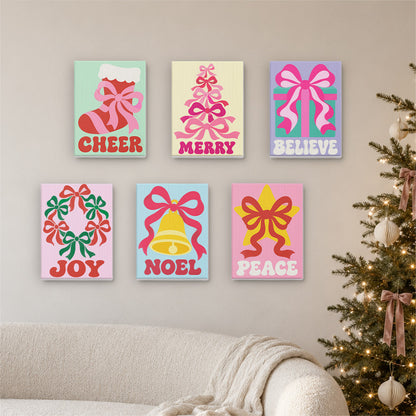 Tree and Wreath Made of Bows (Mini Paint by Numbers)