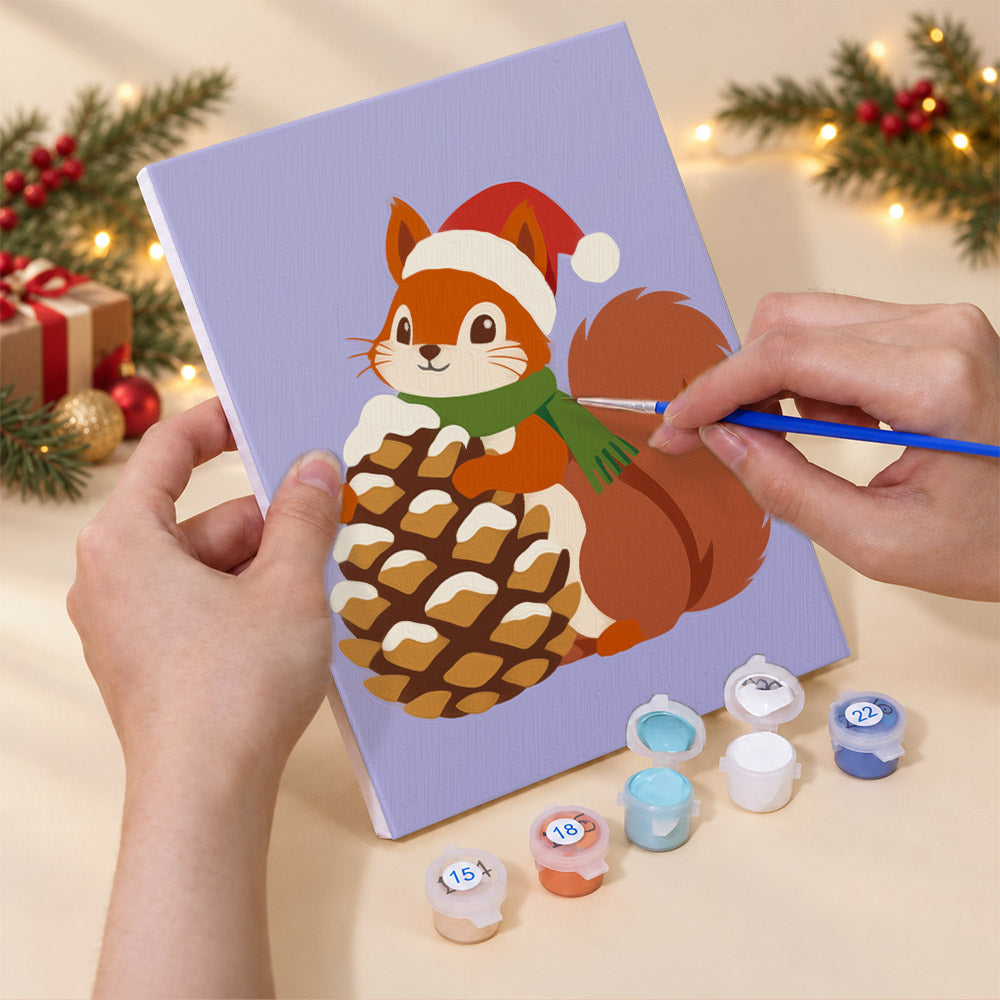 Hedgehog Stocking Woodland Pals (Mini Paint by Numbers)