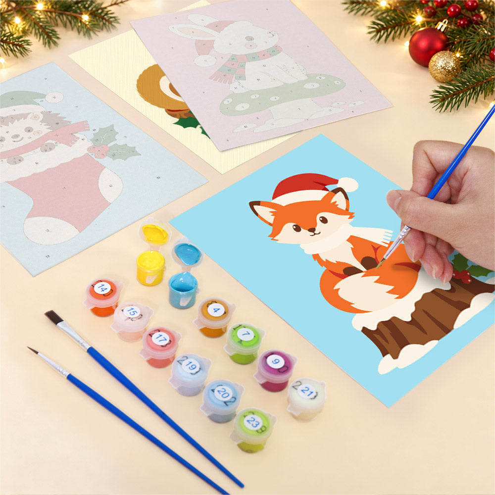 Hedgehog Stocking Woodland Pals (Mini Paint by Numbers)