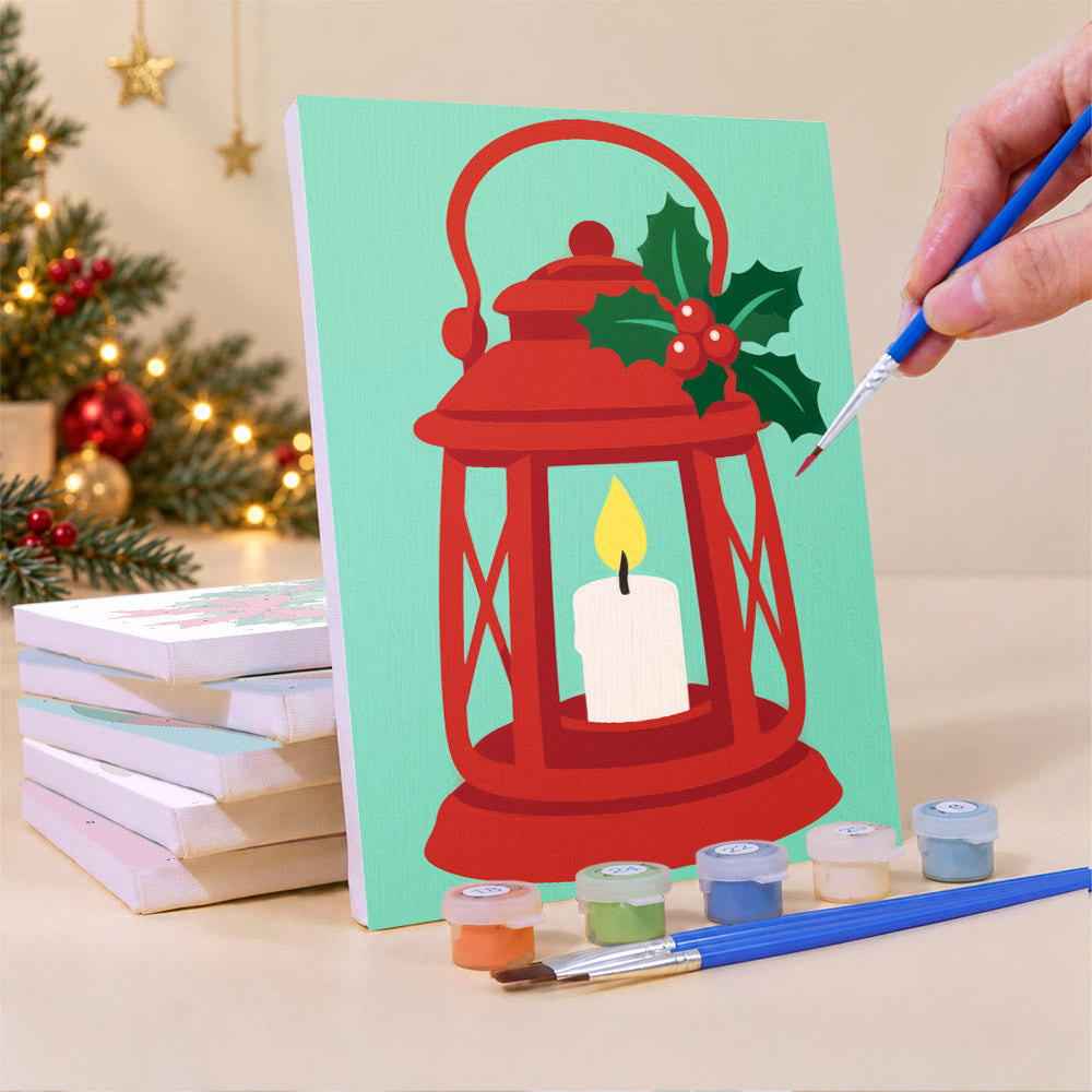 Classic Lantern, Wreath and Bell (Mini Paint by Numbers)