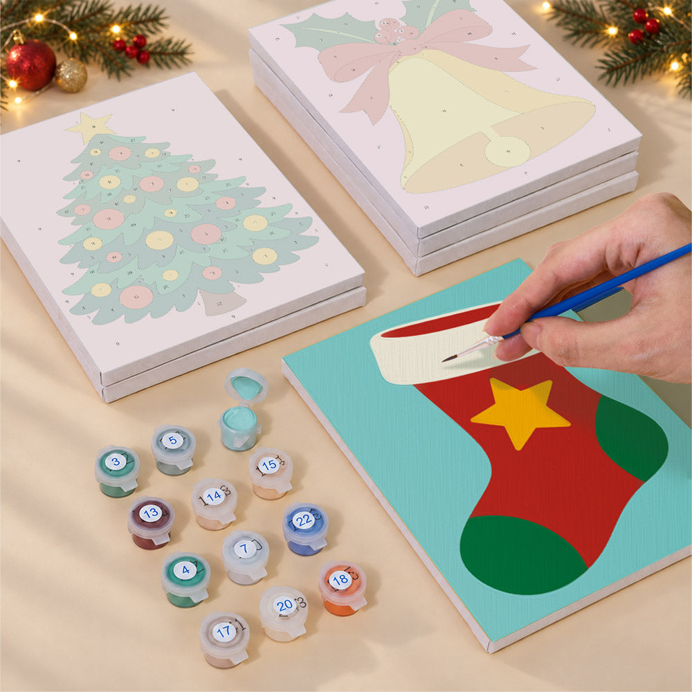 Classic Lantern, Wreath and Bell (Mini Paint by Numbers)