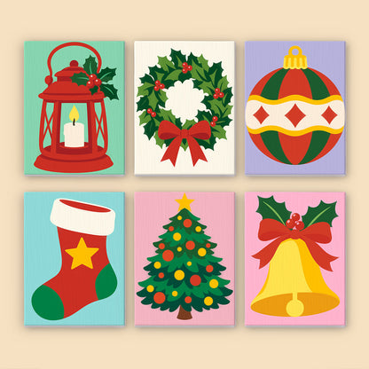 Classic Lantern, Wreath and Bell (Mini Paint by Numbers)