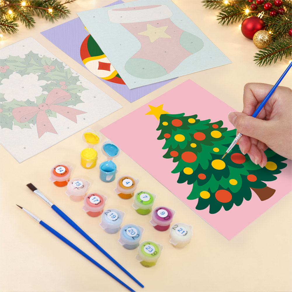 Classic Lantern, Wreath and Bell (Mini Paint by Numbers)