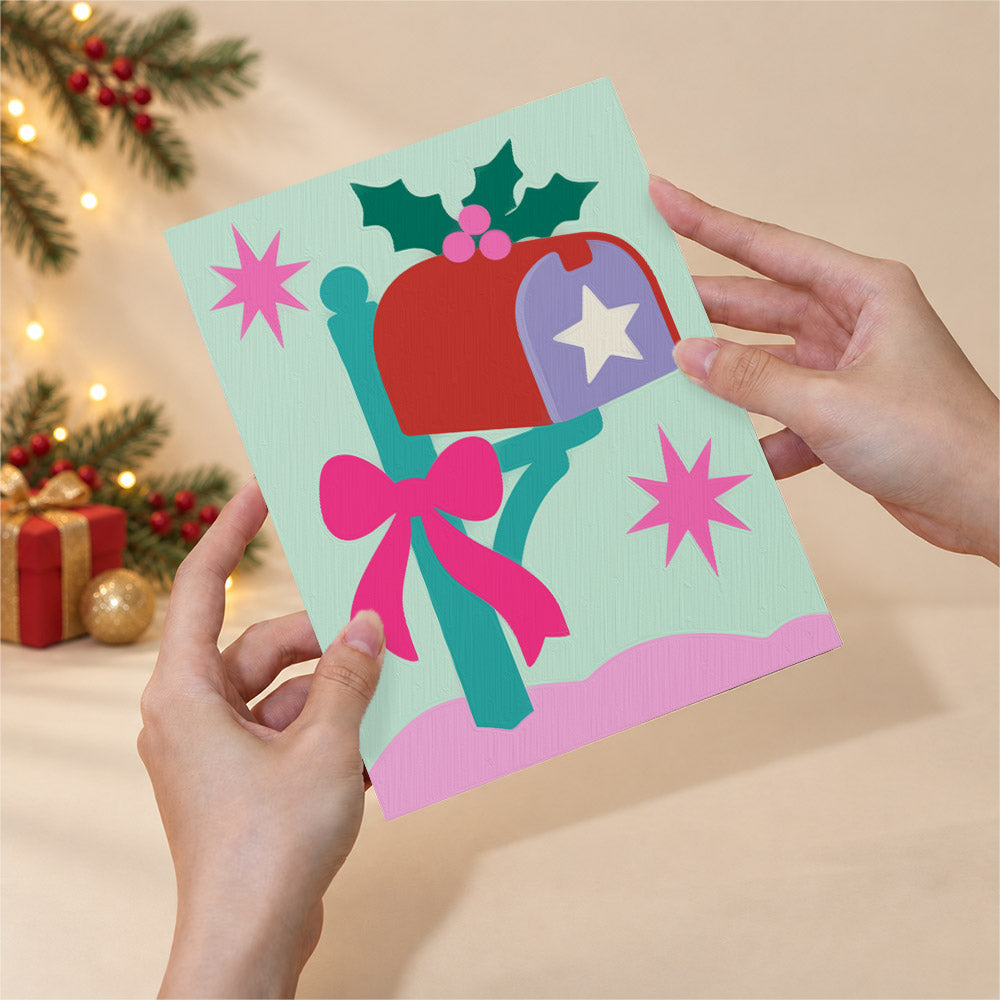 Neon Pastel Sleigh and Hearth (Mini Paint by Numbers)