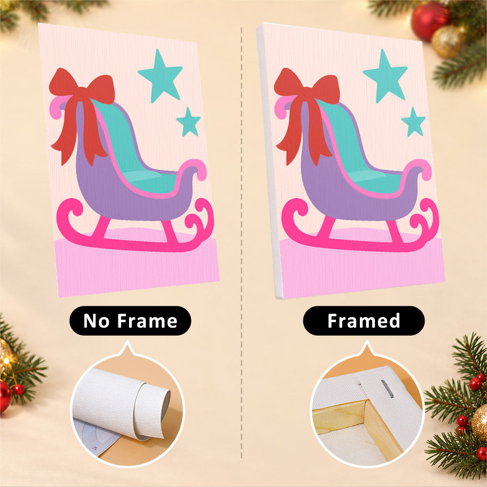Neon Pastel Sleigh and Hearth (Mini Paint by Numbers)