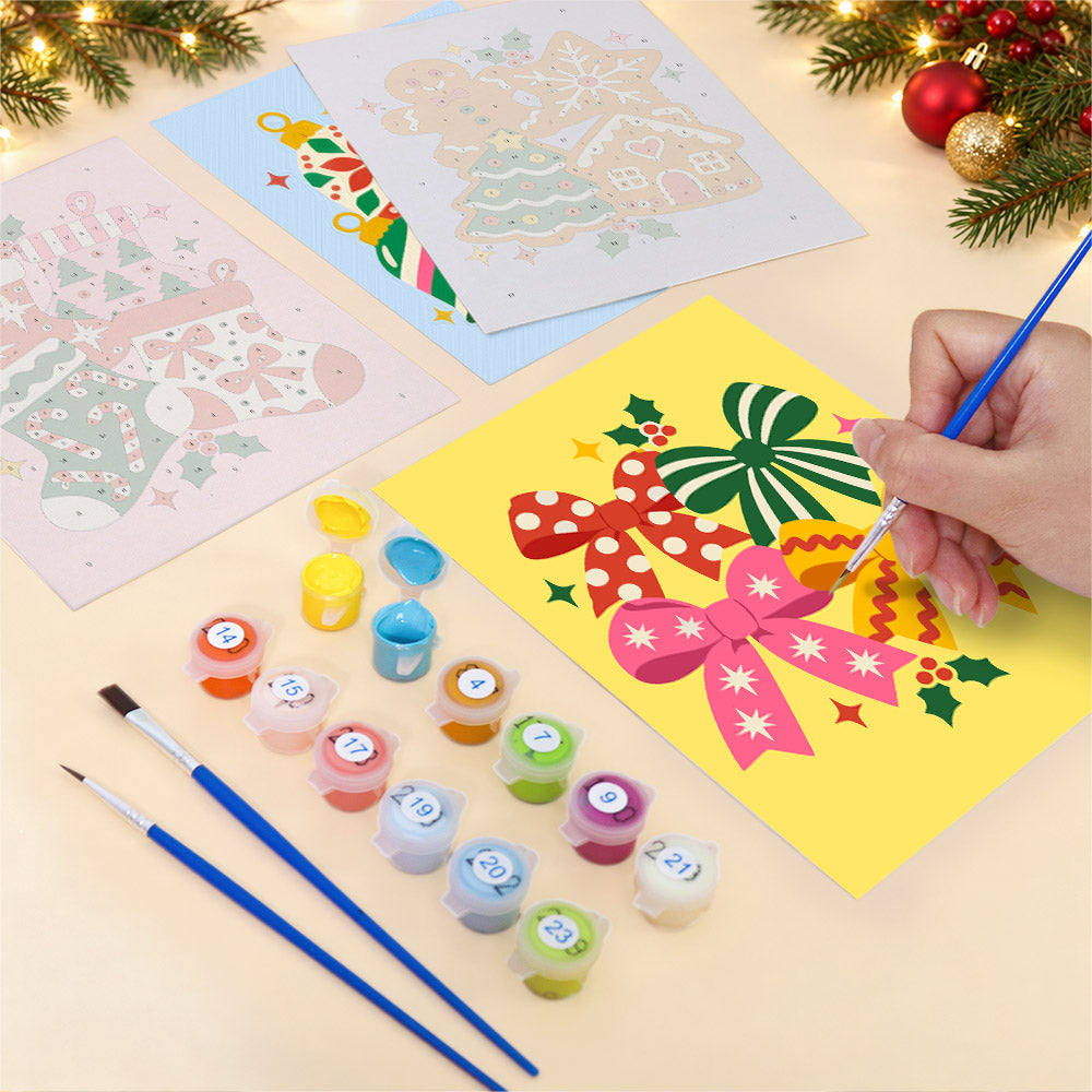 Confetti-Bright Bows and Bells (Mini Paint by Numbers)