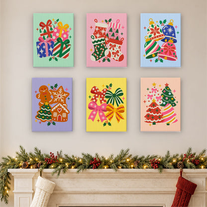 Confetti-Bright Bows and Bells (Mini Paint by Numbers)