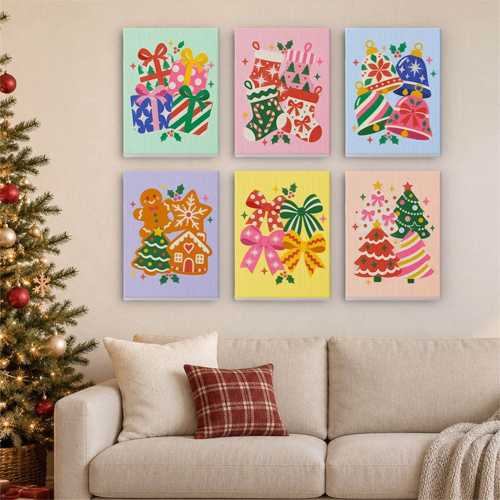 Confetti-Bright Bows and Bells (Mini Paint by Numbers)