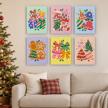 Confetti-Bright Bows and Bells (Mini Paint by Numbers)