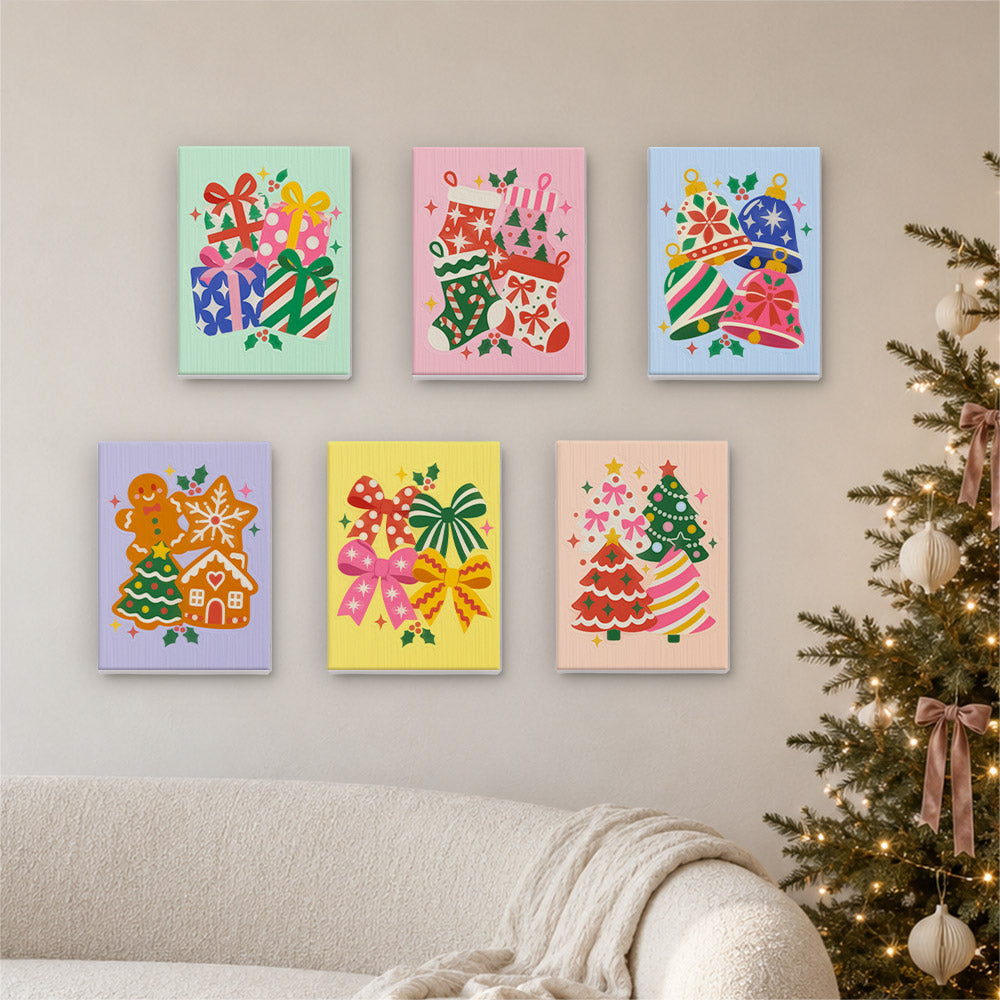 Confetti-Bright Bows and Bells (Mini Paint by Numbers)
