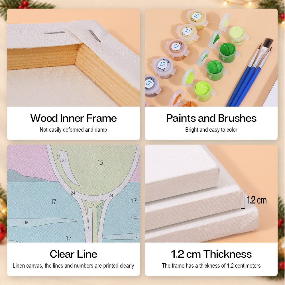 Beachside Christmas Cocktails (Mini Paint by Numbers)
