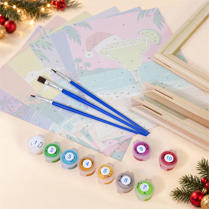 Beachside Christmas Cocktails (Mini Paint by Numbers)