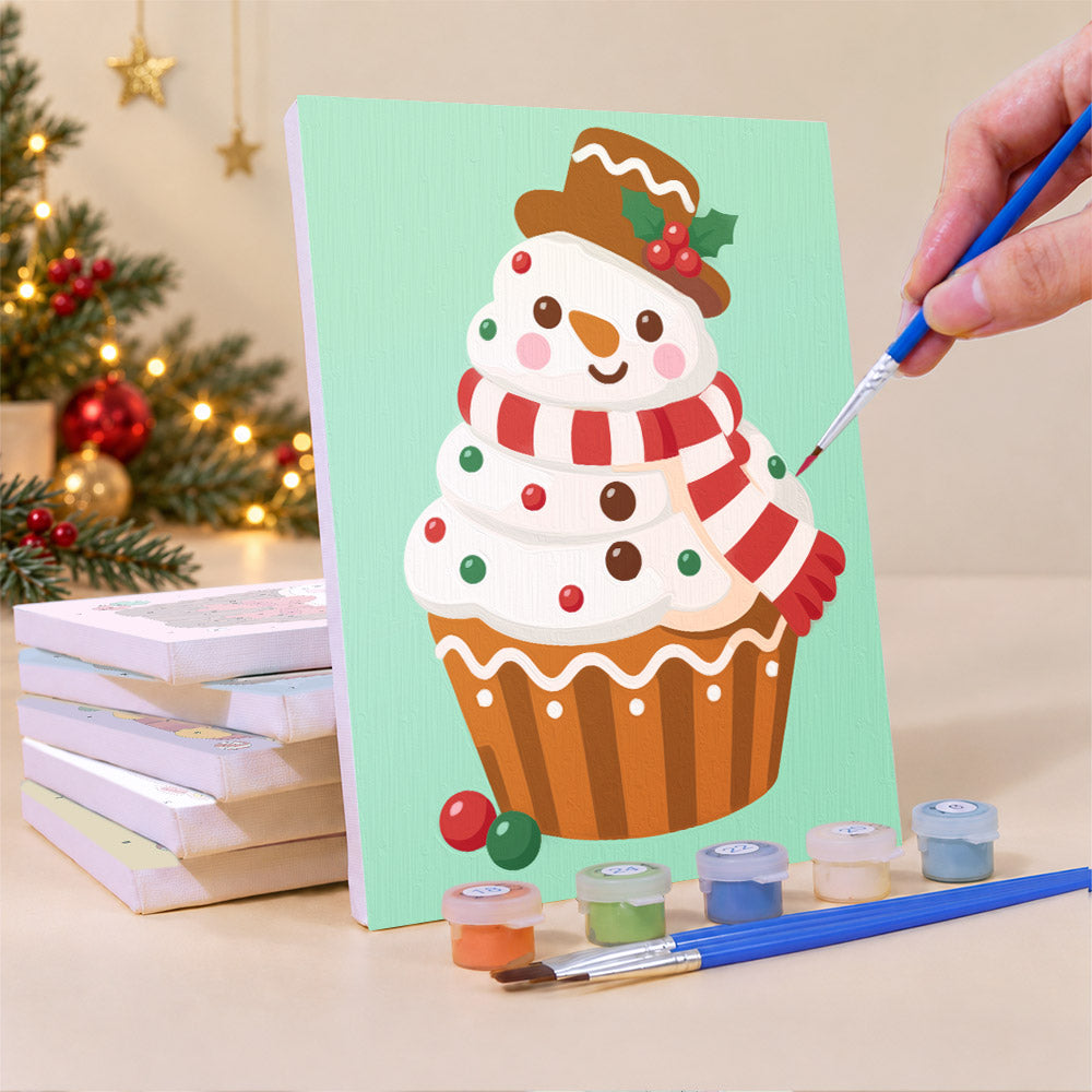 Frosted Cupcake Characters (Mini Paint by Numbers)