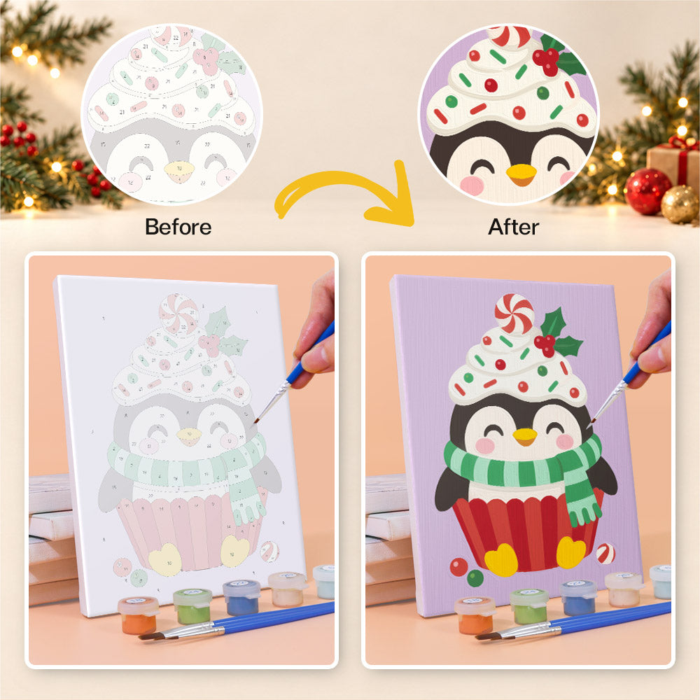 Frosted Cupcake Characters (Mini Paint by Numbers)