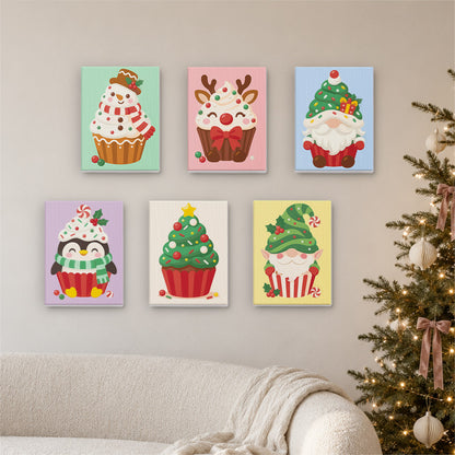 Frosted Cupcake Characters (Mini Paint by Numbers)