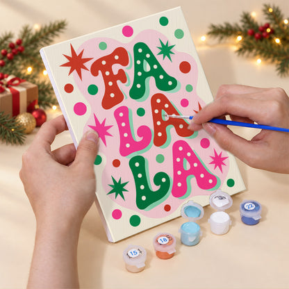 Fa La La Confetti Lettering (Mini Paint by Numbers)