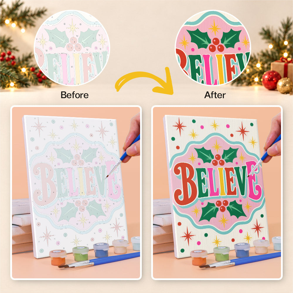 Fa La La Confetti Lettering (Mini Paint by Numbers)