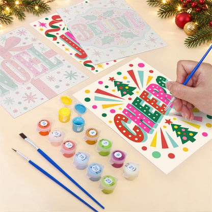Fa La La Confetti Lettering (Mini Paint by Numbers)