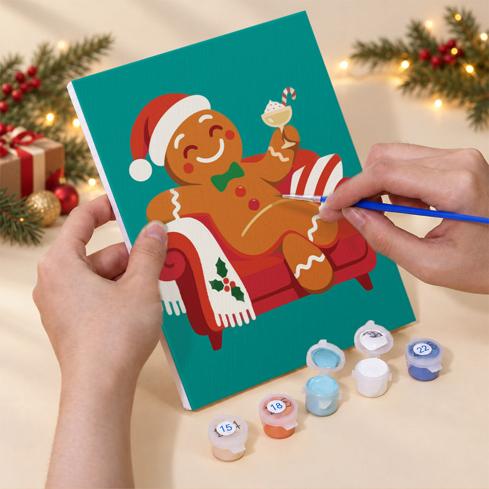Sofa-Lounging Santa and Friends (Mini Paint by Numbers)