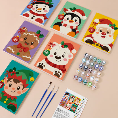 Rosy-Cheeked Bauble Buddies (Mini Paint by Numbers)