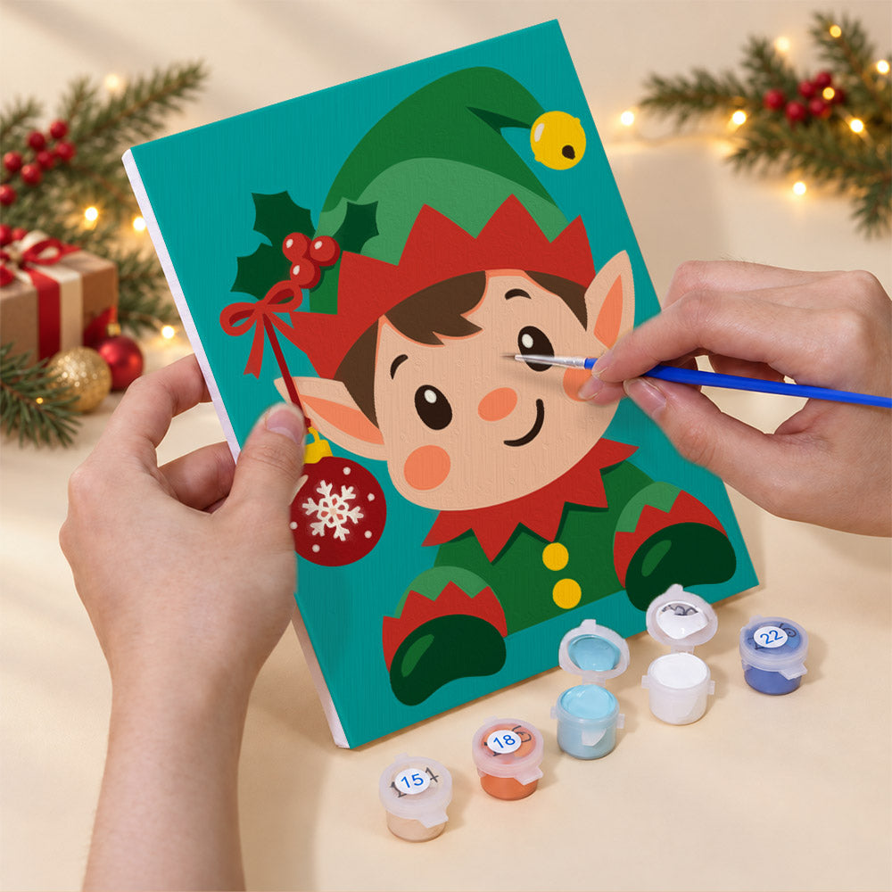 Rosy-Cheeked Bauble Buddies (Mini Paint by Numbers)