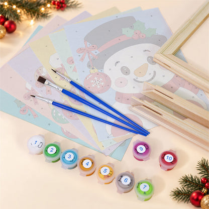 Rosy-Cheeked Bauble Buddies (Mini Paint by Numbers)