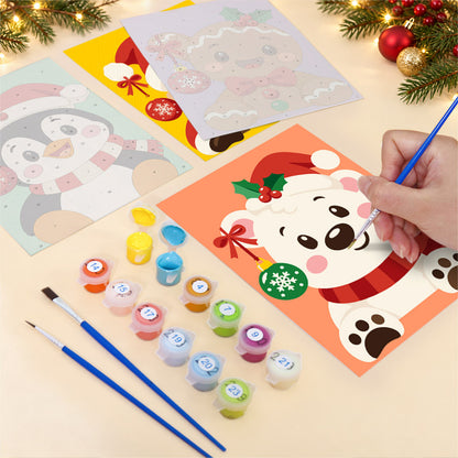 Rosy-Cheeked Bauble Buddies (Mini Paint by Numbers)