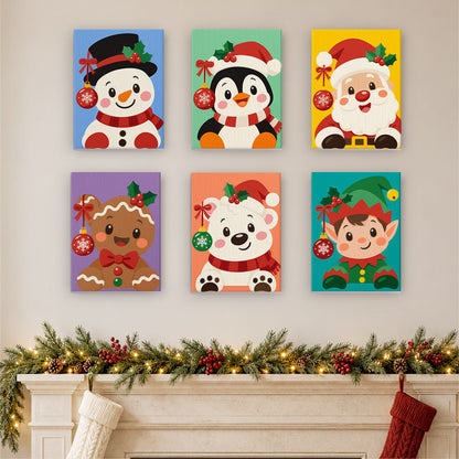 Rosy-Cheeked Bauble Buddies (Mini Paint by Numbers)
