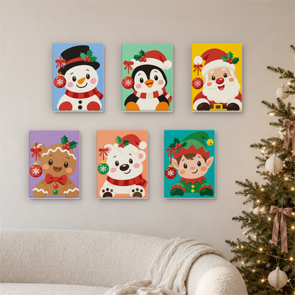 Rosy-Cheeked Bauble Buddies (Mini Paint by Numbers)