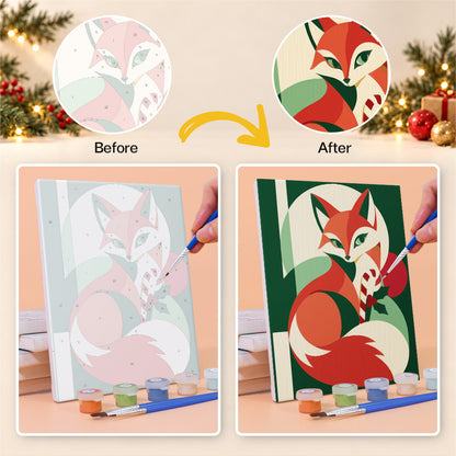 Mod Shapes Fox, Owl and Penguin (Mini Paint by Numbers)