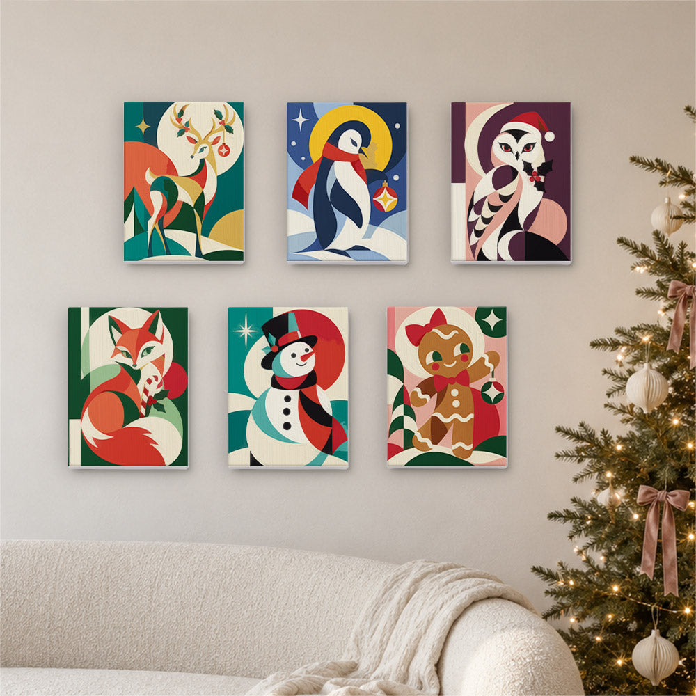 Mod Shapes Fox, Owl and Penguin (Mini Paint by Numbers)