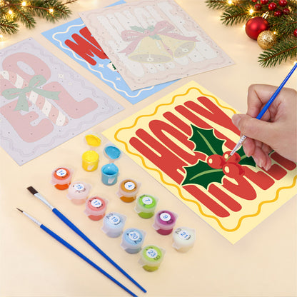 Groovy Stretch-Letter Greetings (Mini Paint by Numbers)