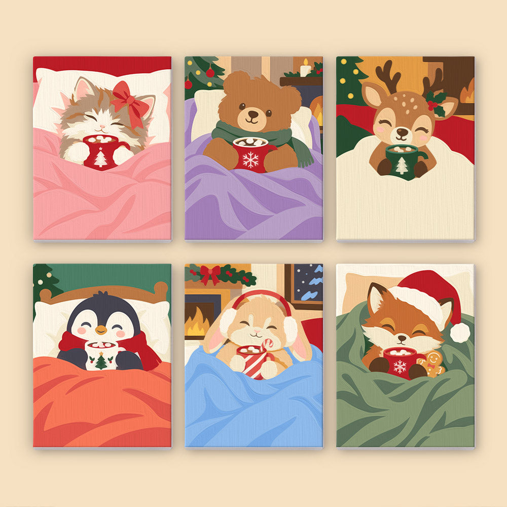 Cocoa in Bed Snuggle Buddies (Mini Paint by Numbers)