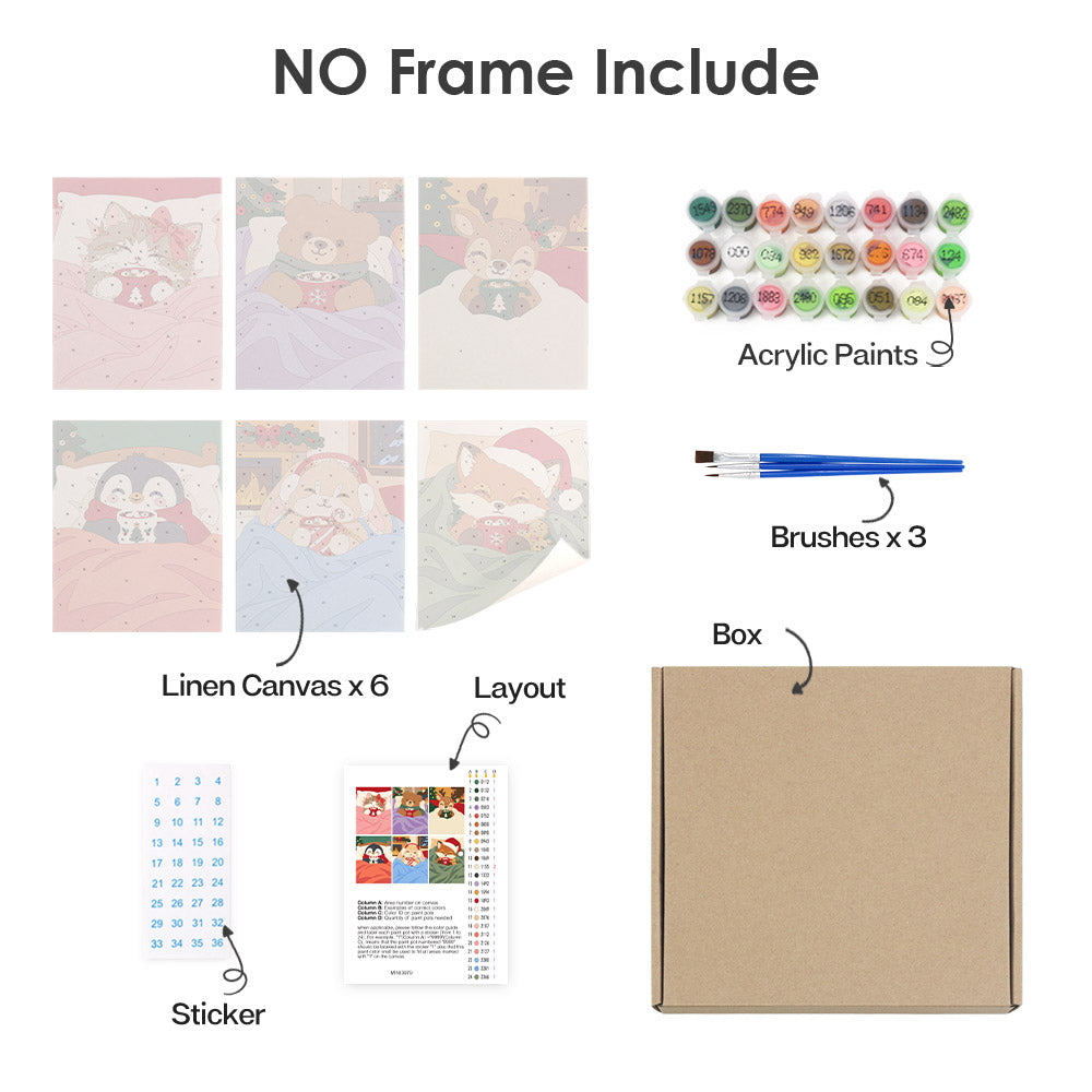 Cocoa in Bed Snuggle Buddies (Mini Paint by Numbers)