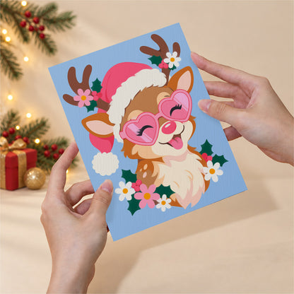 Heart Sunglasses and Holly Blooms (Mini Paint by Numbers)