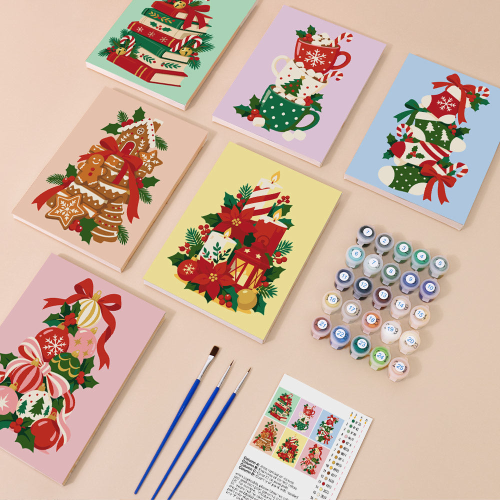 Teetering Towers of Christmas (Mini Paint by Numbers)