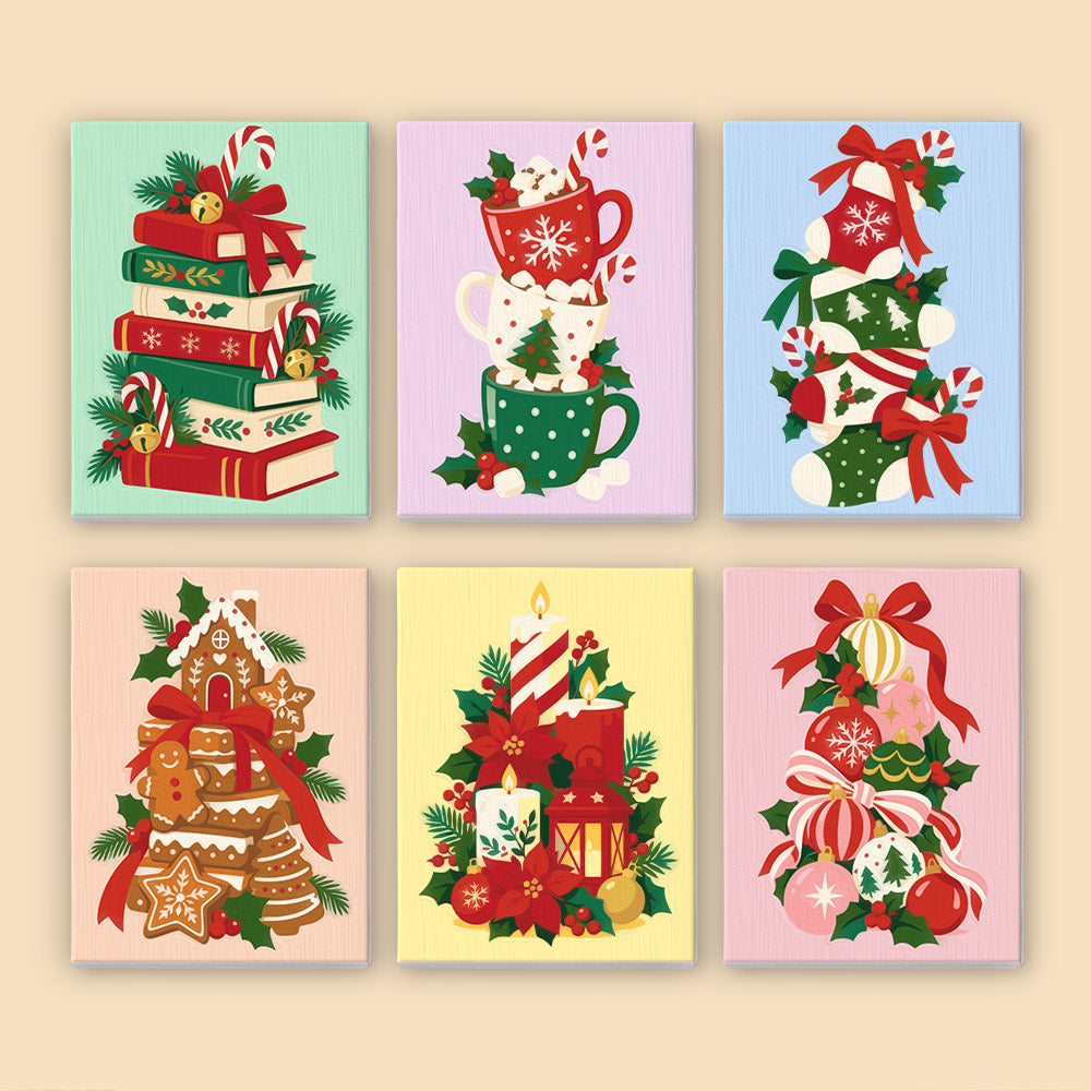 Teetering Towers of Christmas (Mini Paint by Numbers)