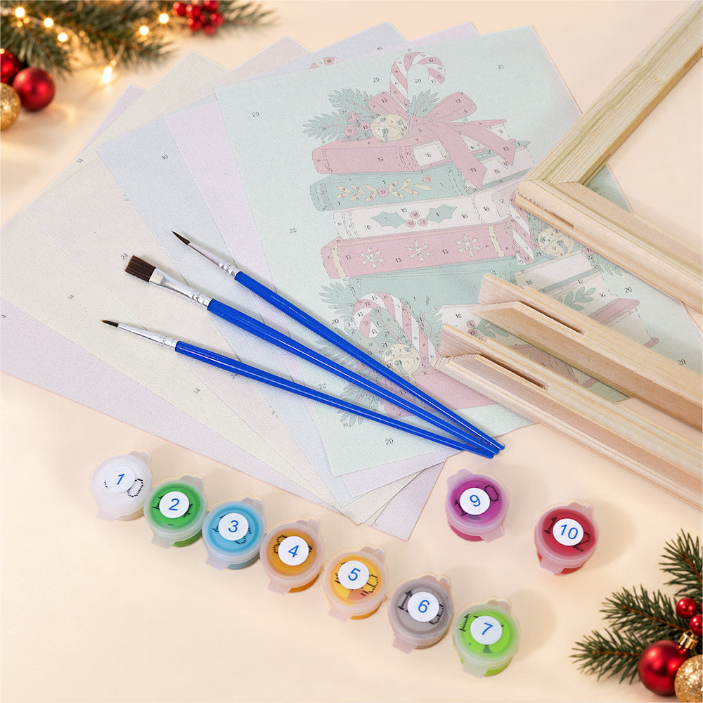 Teetering Towers of Christmas (Mini Paint by Numbers)
