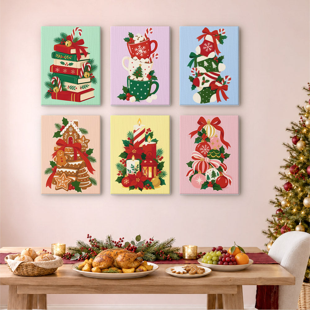 Teetering Towers of Christmas (Mini Paint by Numbers)