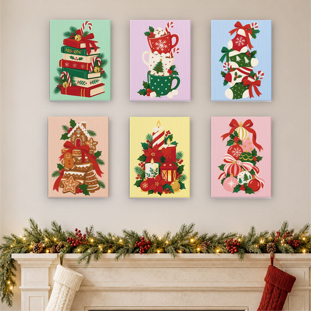 Teetering Towers of Christmas (Mini Paint by Numbers)