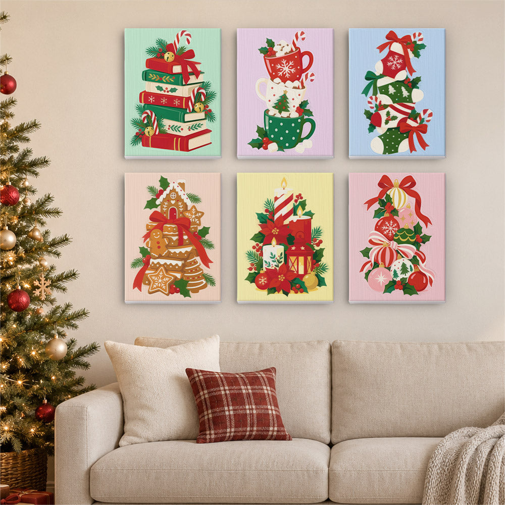 Teetering Towers of Christmas (Mini Paint by Numbers)