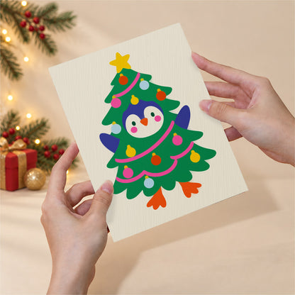 Critters Hiding in Christmas Trees (Mini Paint by Numbers)